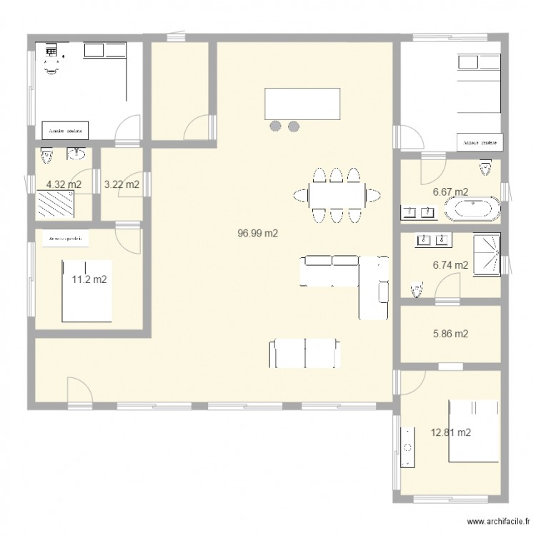 plan mode TDL. Plan de 0 pièce et 0 m2