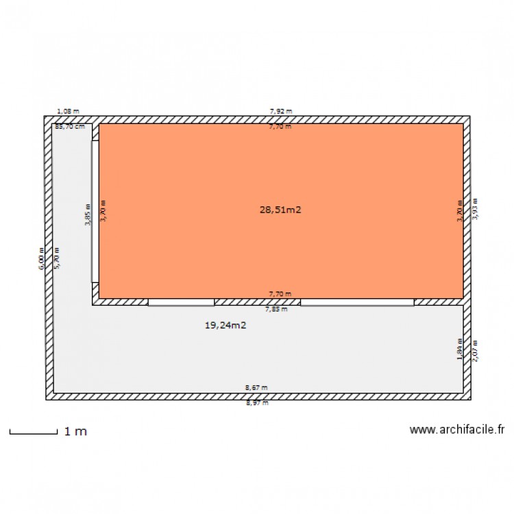 garage final 1 pente. Plan de 0 pièce et 0 m2