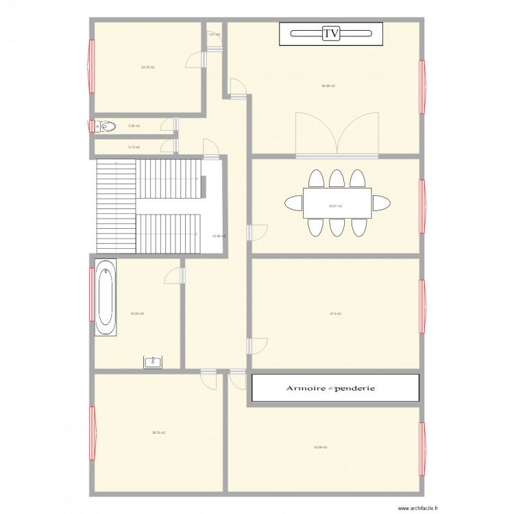 F5 appartement. Plan de 0 pièce et 0 m2