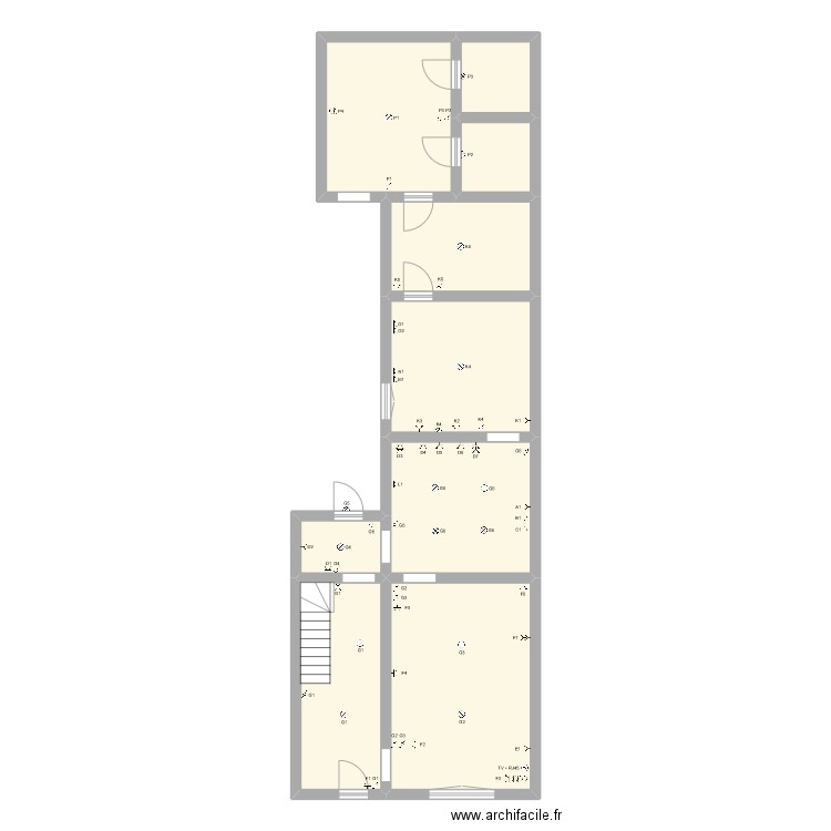 morlanwelz. Plan de 9 pièces et 95 m2