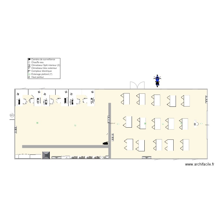 salle de classe. Plan de 0 pièce et 0 m2