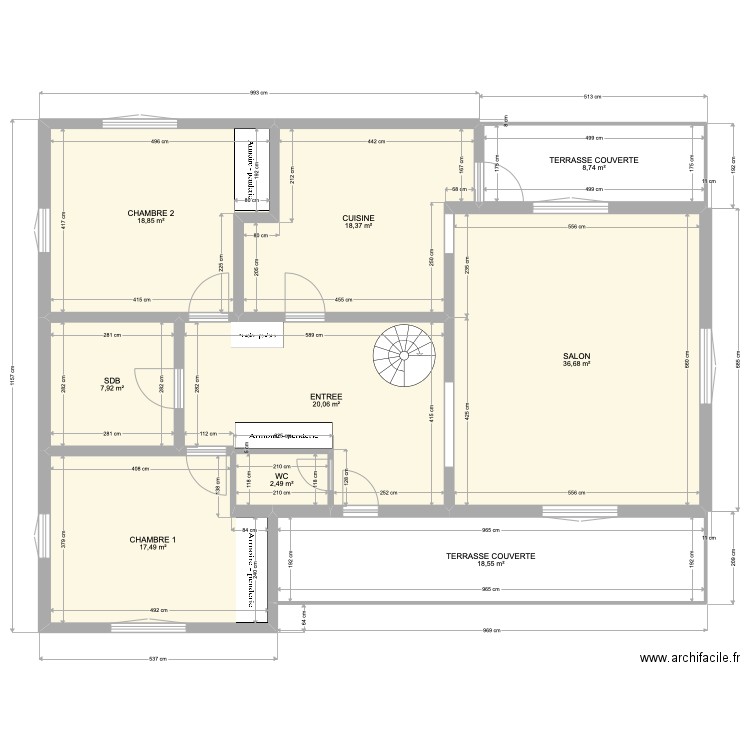 RDC SOREDE - Plan 9 pièces 149 m2 dessiné par regi66