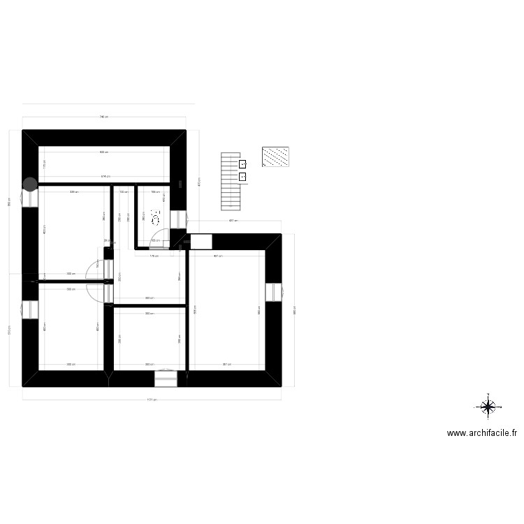 BERGERIE ETAGE FINAL 11. Plan de 4 pièces et 80 m2