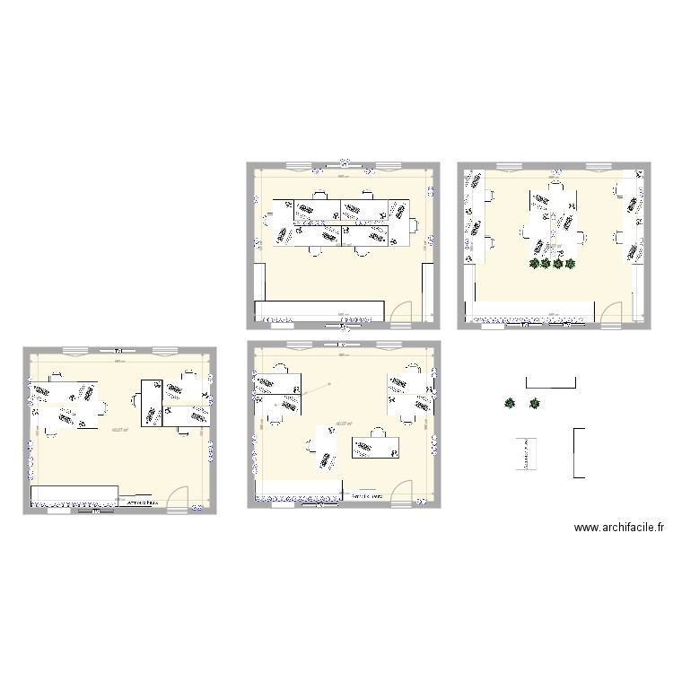 Bureau IT 3 ème. Plan de 0 pièce et 0 m2