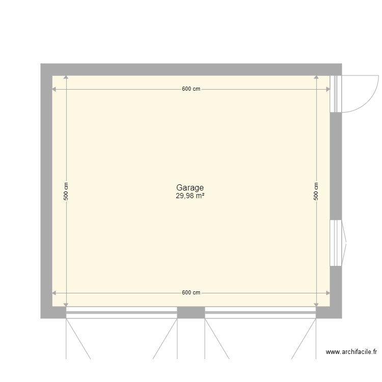 Essai Garage 01 - Plan 1 pièce 30 m2 dessiné par Khaam