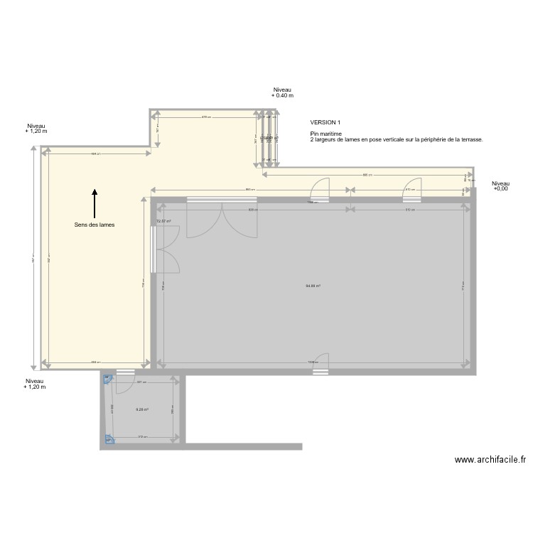 LOSTETTER terrasse 1. Plan de 0 pièce et 0 m2