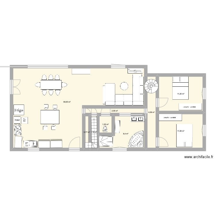 maison haut. Plan de 0 pièce et 0 m2