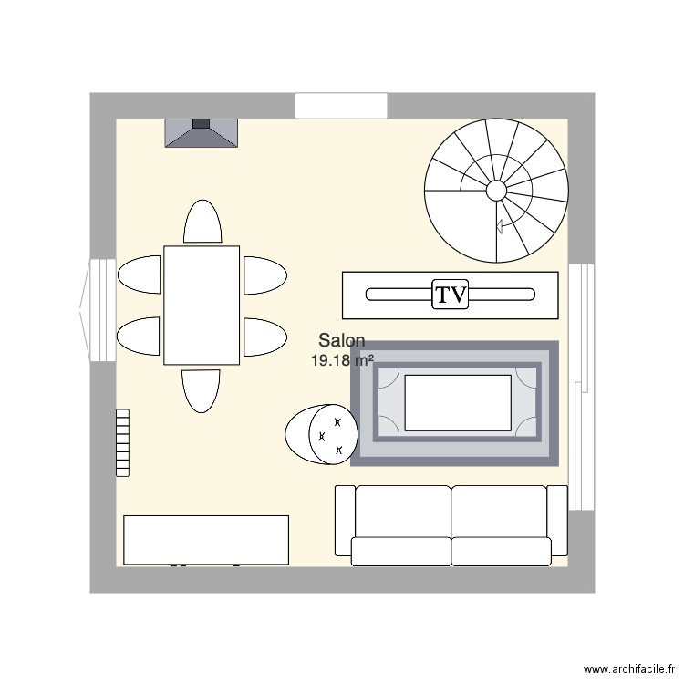 projet salon. Plan de 0 pièce et 0 m2