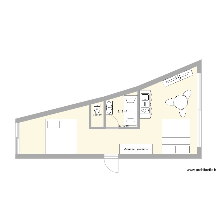 salle de bain. Plan de 0 pièce et 0 m2