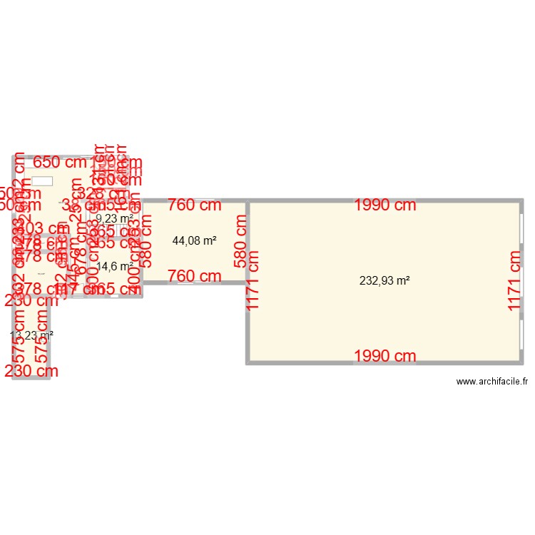 maison 2. Plan de 9 pièces et 371 m2