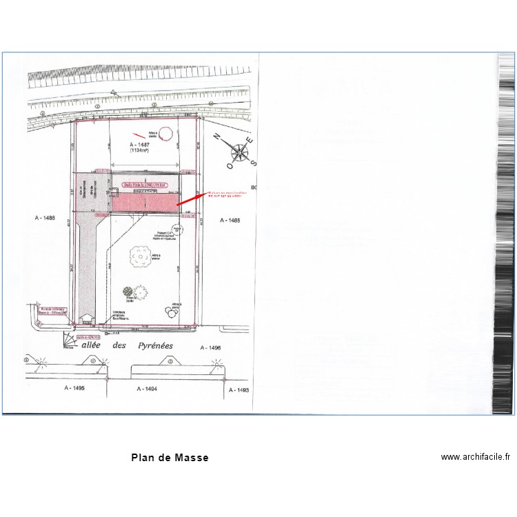 plan de masse. Plan de 0 pièce et 0 m2