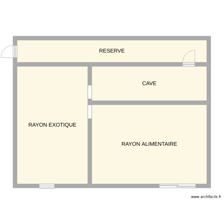 plan epicerie. Plan de 0 pièce et 0 m2