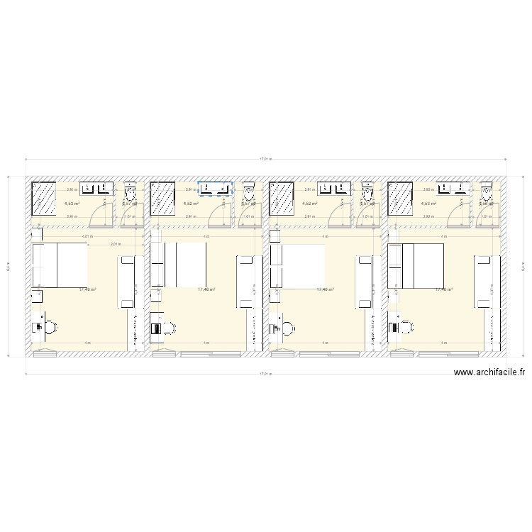 Chambre. Plan de 0 pièce et 0 m2