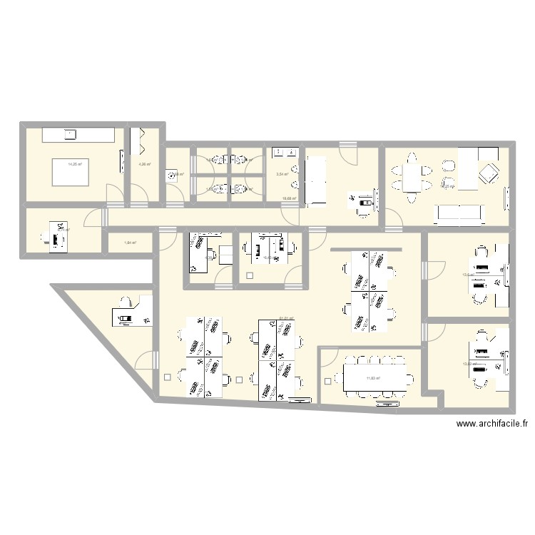 Bureaux L'Elisabeth. Plan de 0 pièce et 0 m2