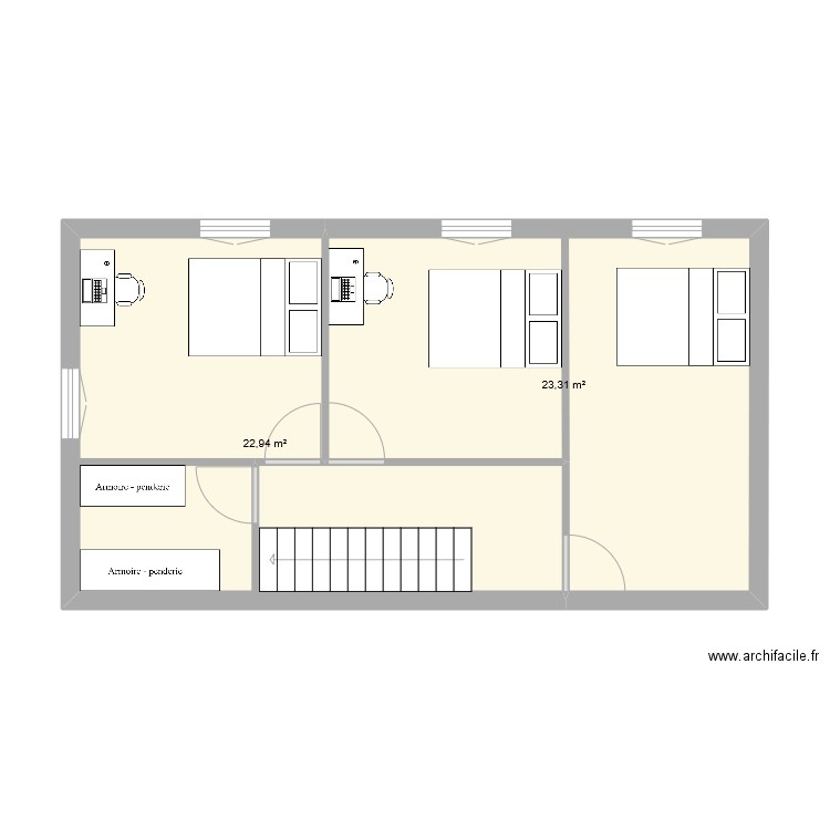 etage. Plan de 0 pièce et 0 m2