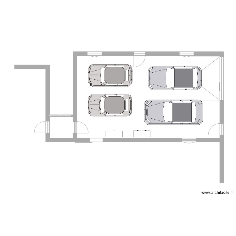 garage. Plan de 0 pièce et 0 m2