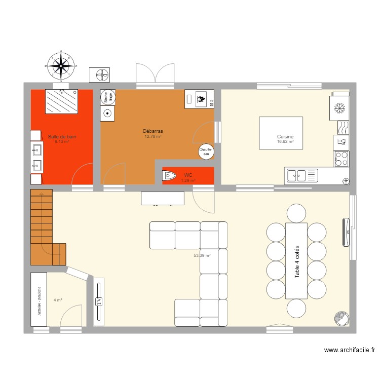 grange. Plan de 0 pièce et 0 m2