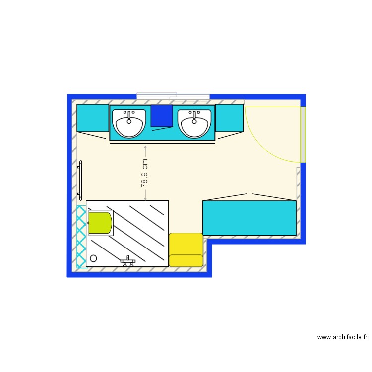 Salle de bain 04. Plan de 0 pièce et 0 m2