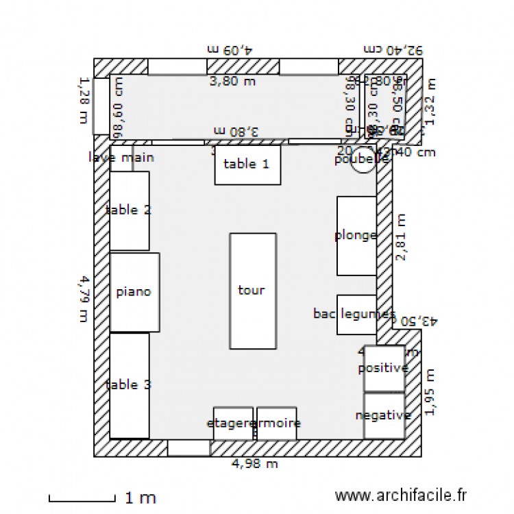 cuisine resto. Plan de 0 pièce et 0 m2