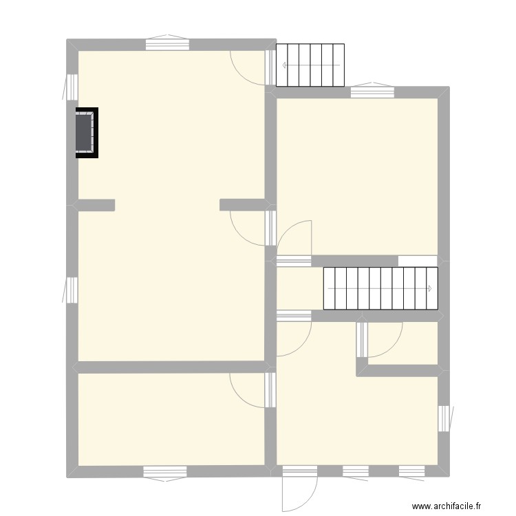 riviere rez. Plan de 5 pièces et 67 m2