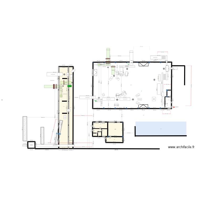 alliance projet 1 . Plan de 8 pièces et 1463 m2