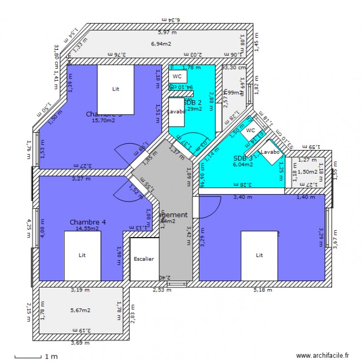 Maison Etage. Plan de 0 pièce et 0 m2