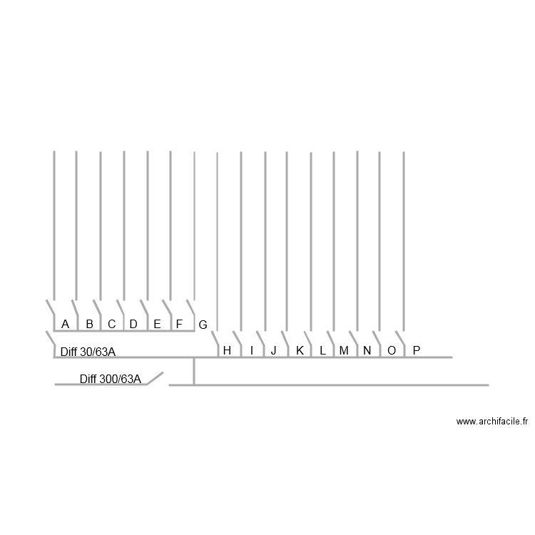 schéma unifilaire . Plan de 0 pièce et 0 m2