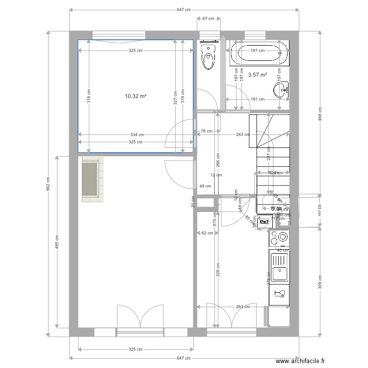 06 etage 1 actuel. Plan de 0 pièce et 0 m2