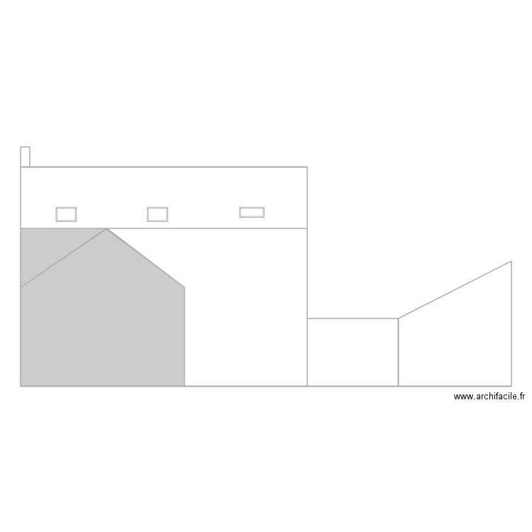 Plan Facade Sud. Plan de 0 pièce et 0 m2