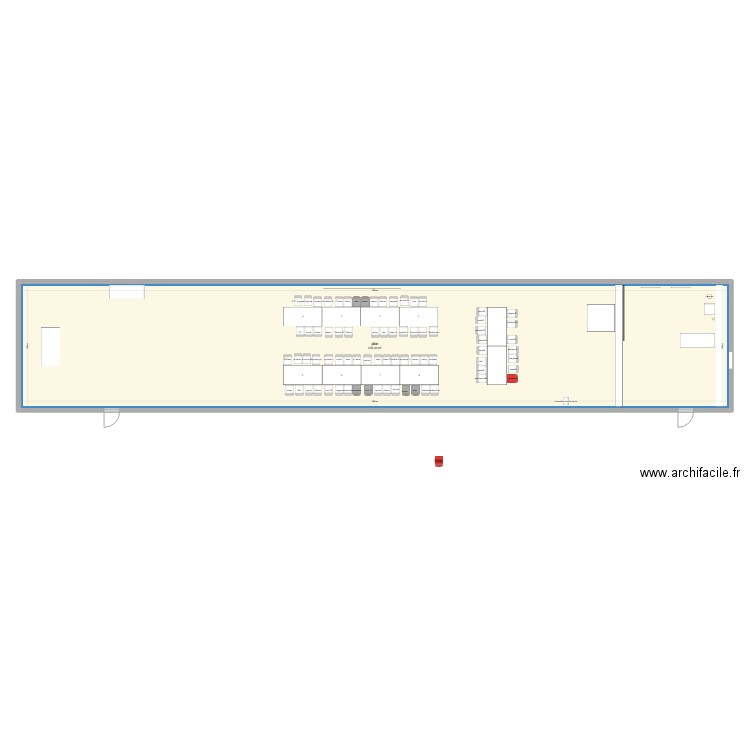 loubiere. Plan de 1 pièce et 229 m2