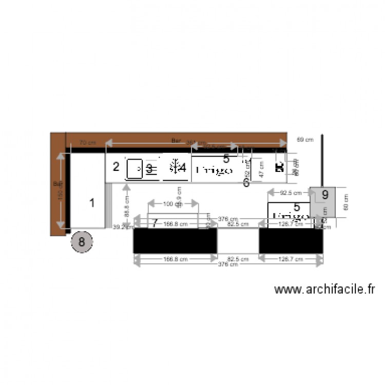 Arrière bar. Plan de 0 pièce et 0 m2