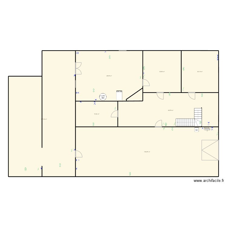 florenville. Plan de 7 pièces et 362 m2