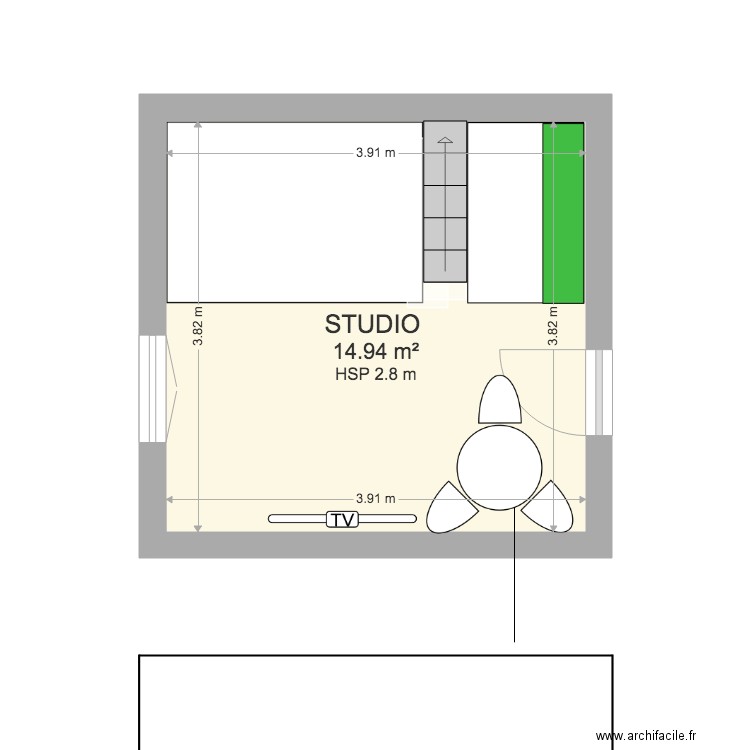 STUDIO 2. Plan de 0 pièce et 0 m2