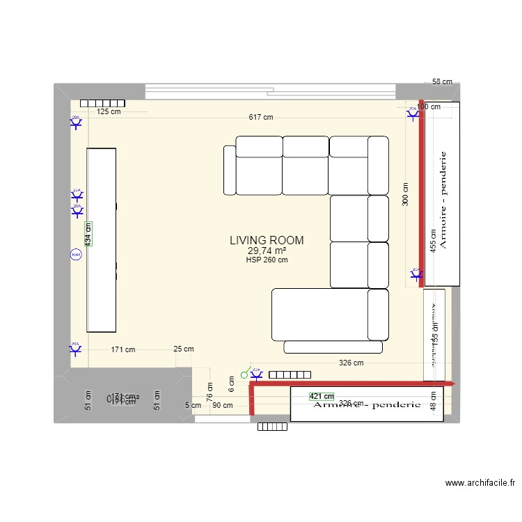 PAL 11 LIVING ROOM - Meubles 2. Plan de 2 pièces et 31 m2