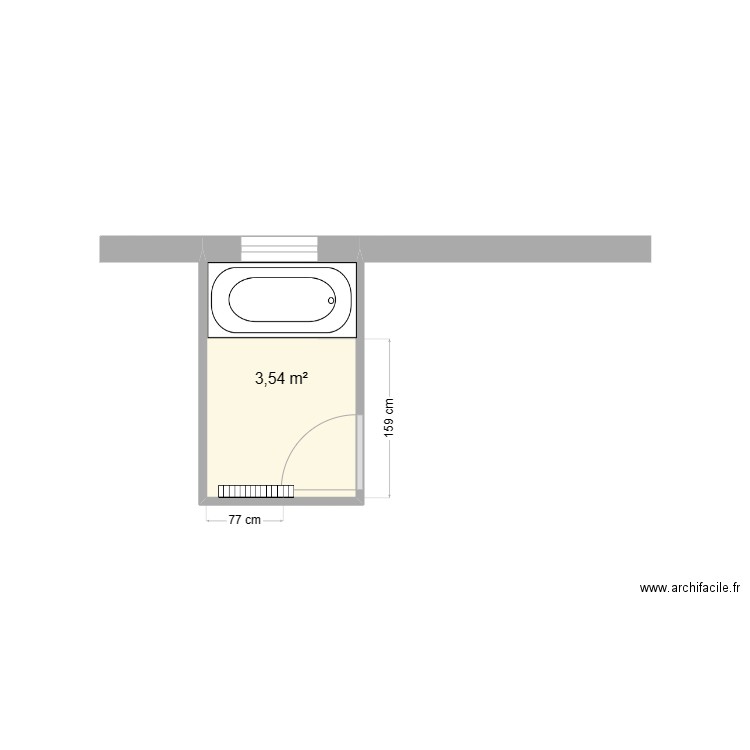 Soum Joëlle. Plan de 1 pièce et 4 m2