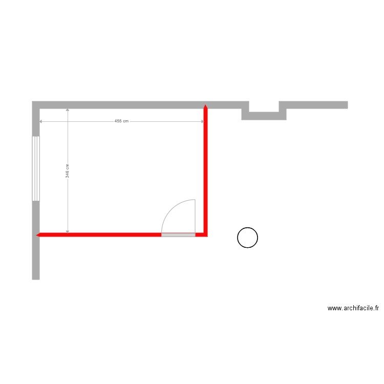 Bureau direction ES Washington. Plan de 1 pièce et 16 m2