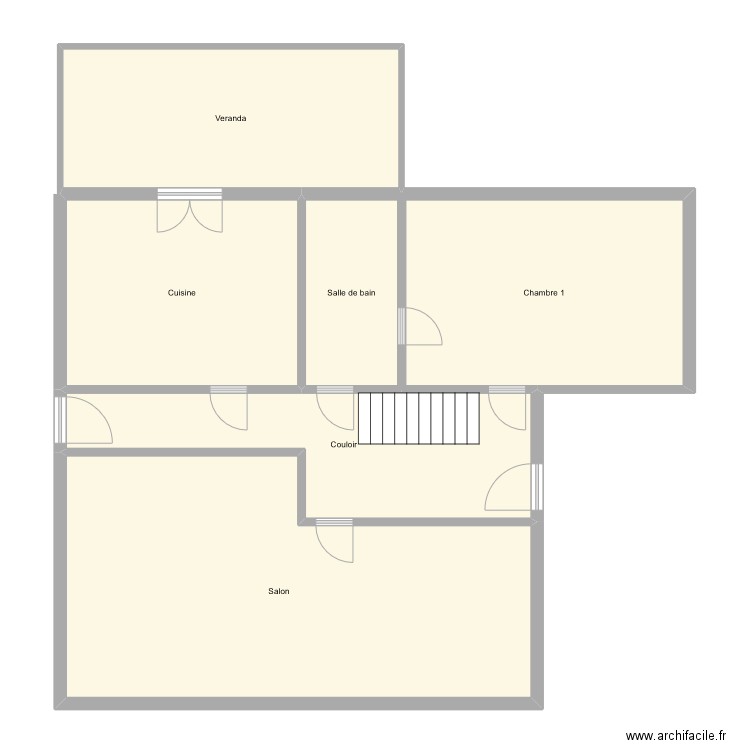 Papy - RDC. Plan de 6 pièces et 138 m2