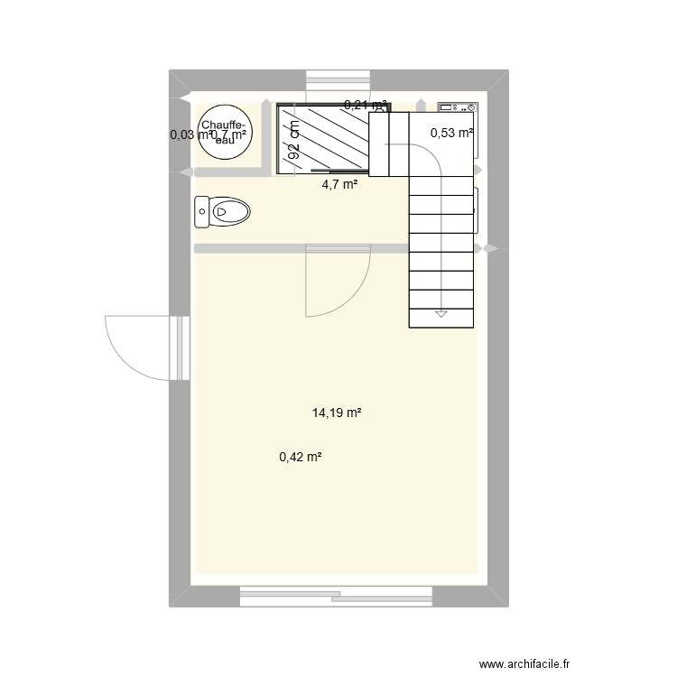 garage. Plan de 7 pièces et 21 m2