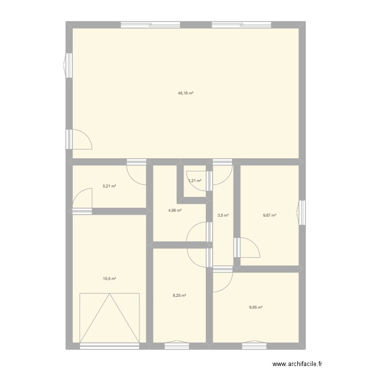 maison 2. Plan de 9 pièces et 106 m2