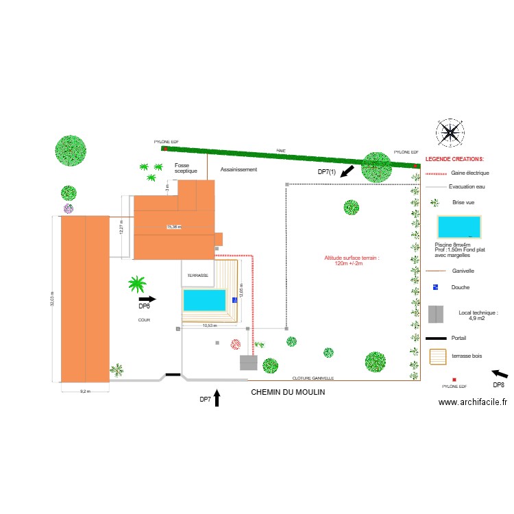 Plan De Masse DP2bis. Plan de 0 pièce et 0 m2