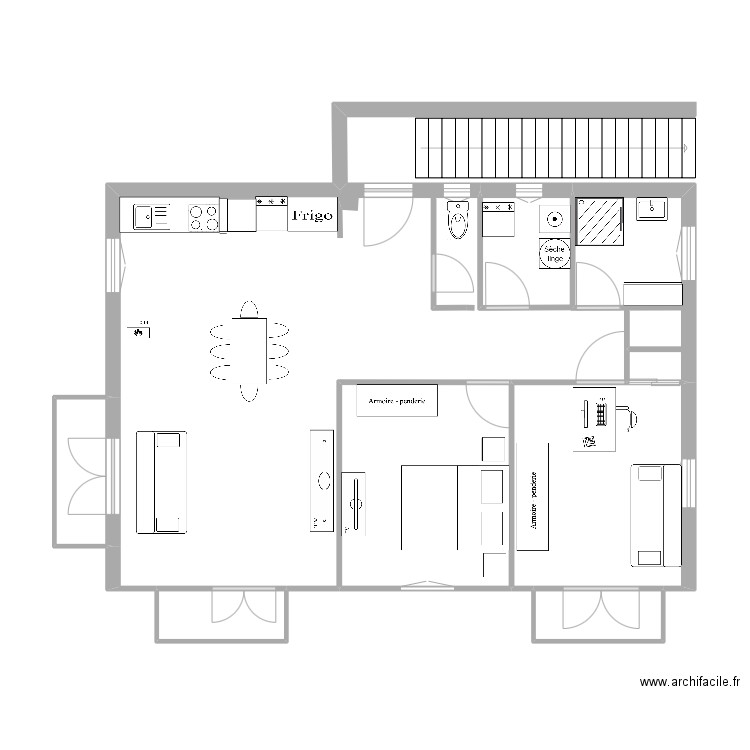 maison CONTES COMPLET. Plan de 6 pièces et 79 m2