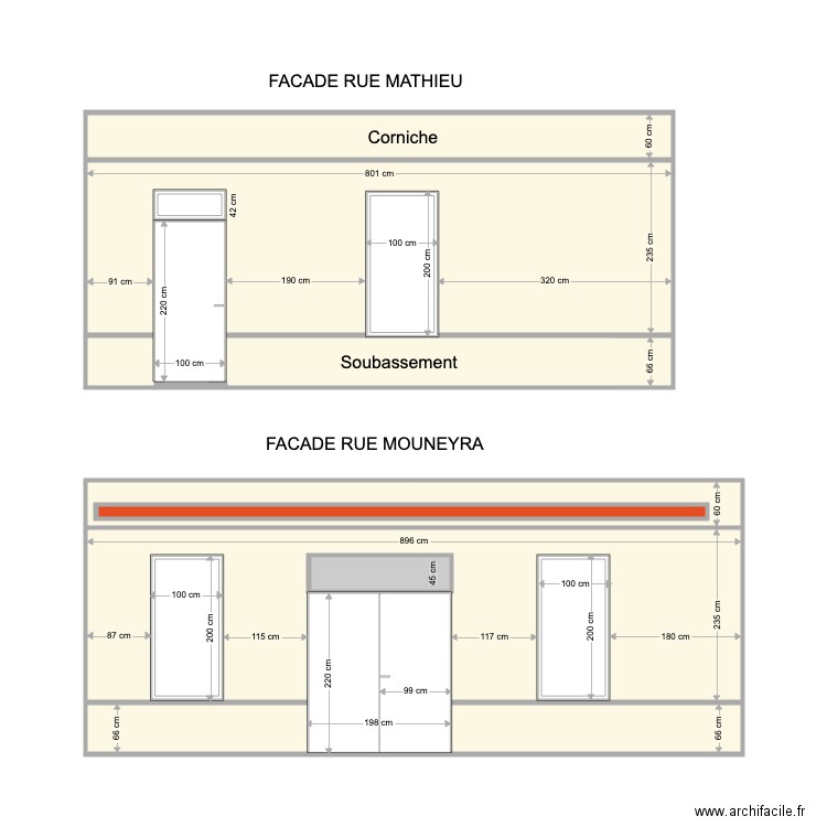 FACADE. Plan de 0 pièce et 0 m2