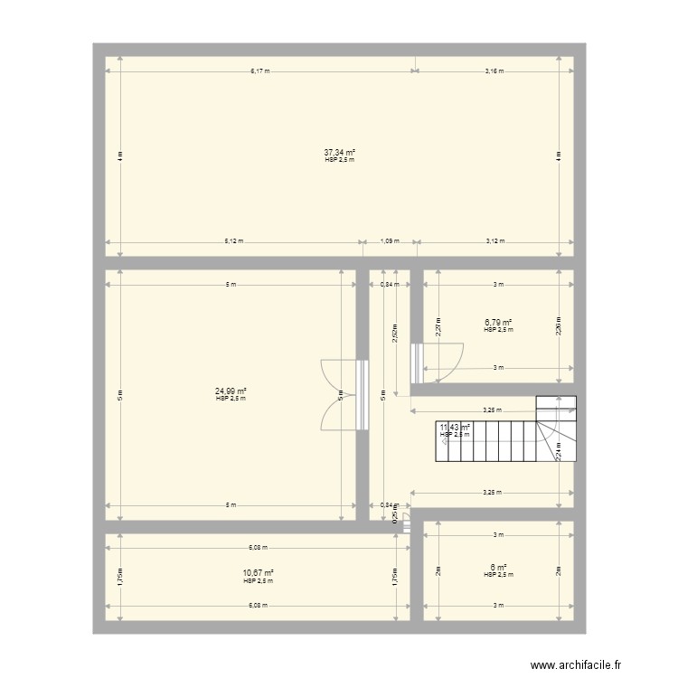 p 2 avec demi sol. Plan de 0 pièce et 0 m2