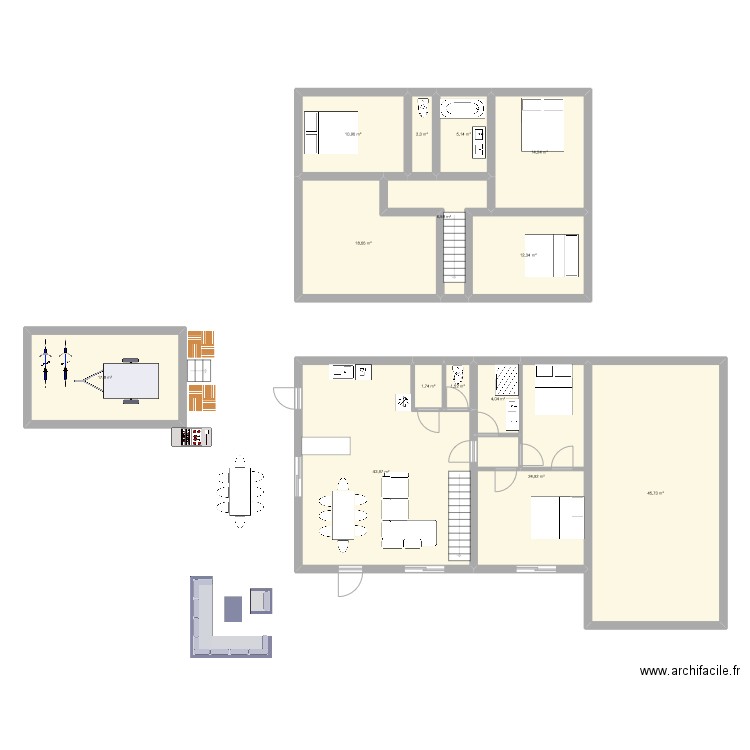 galeria gab. Plan de 14 pièces et 209 m2