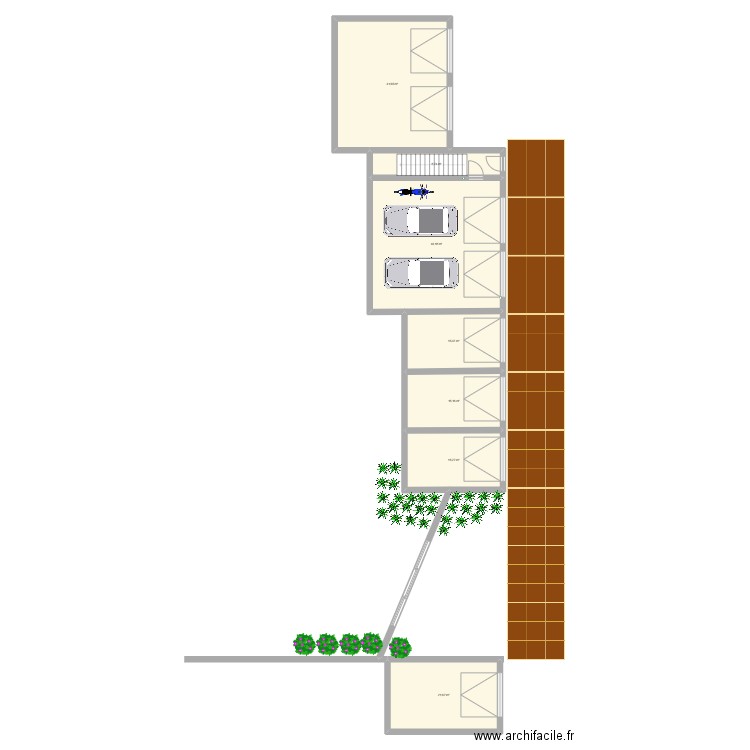 projet garage 2. Plan de 13 pièces et 359 m2