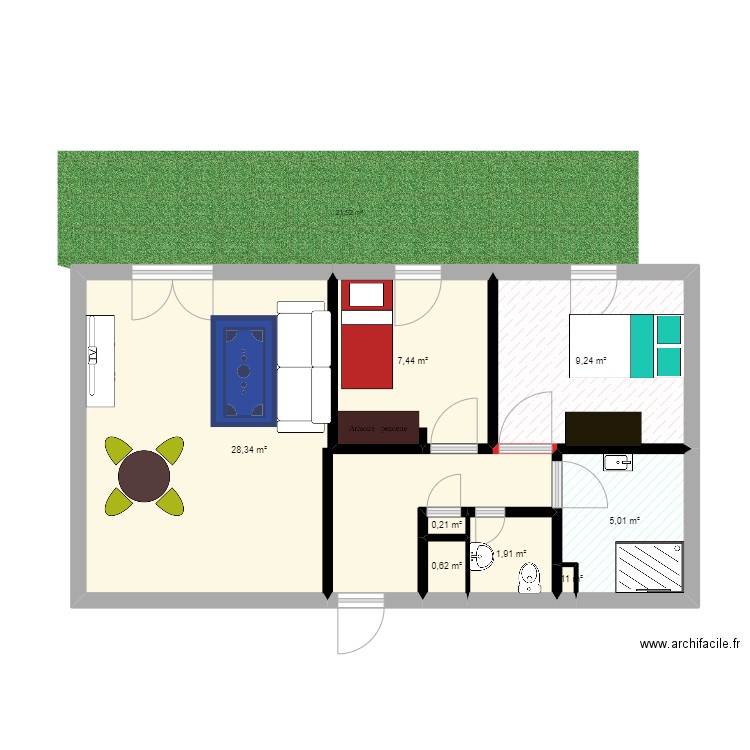 plan 2d maison. Plan de 0 pièce et 0 m2