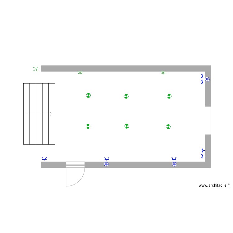 banning bureau. Plan de 0 pièce et 0 m2