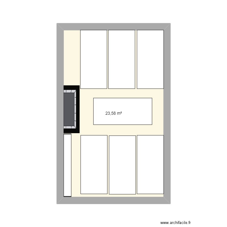 cab 2. Plan de 1 pièce et 24 m2