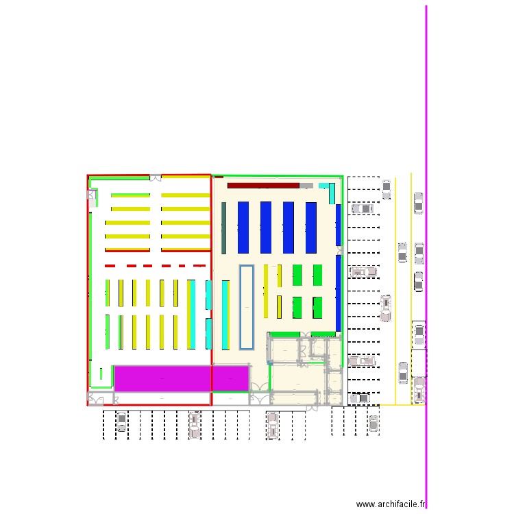 magasin. Plan de 0 pièce et 0 m2