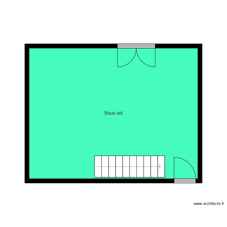 VALNEIGE. Plan de 1 pièce et 30 m2